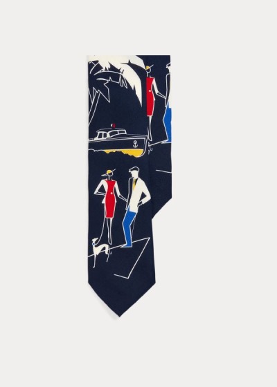 Ralph Lauren Silk Graphic Slips Herre Danmark (VMWCQ6081)